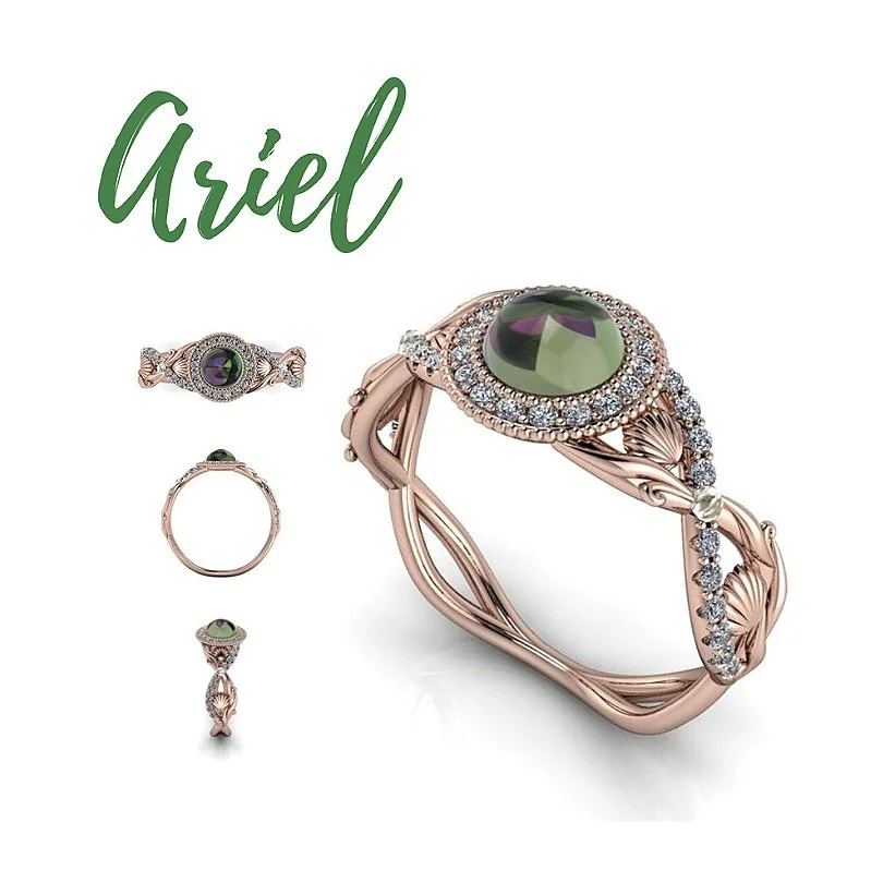 Disney princess inspired engagement 2025 rings